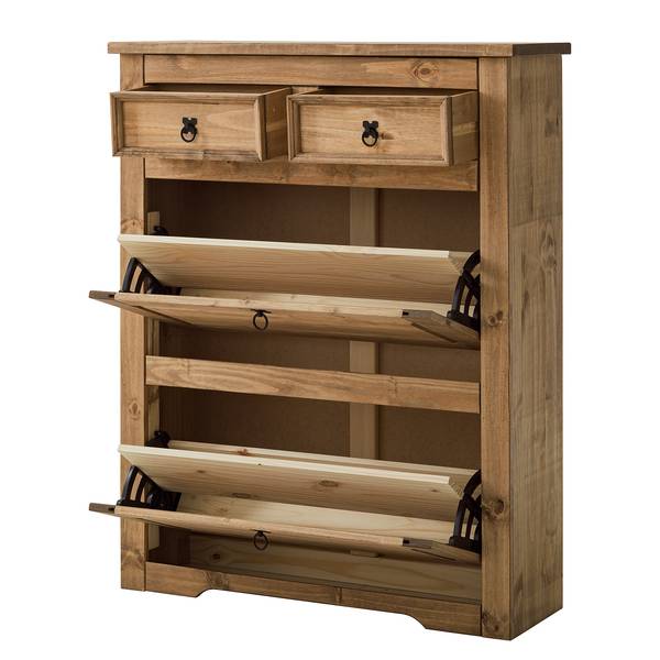 Scarpiera a ribalta FINCA RUSTICA Pino massello - Pino naturale