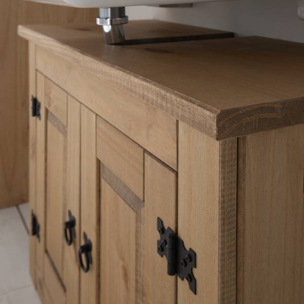 Waschbeckenunterschrank FINCA RUSTICA Kiefer massiv - Kiefer Natur
