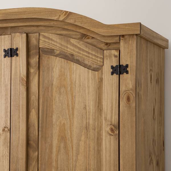 Armadio FINCA RUSTICA arrotondato Pino massello - Pino naturale - Larghezza: 149 cm