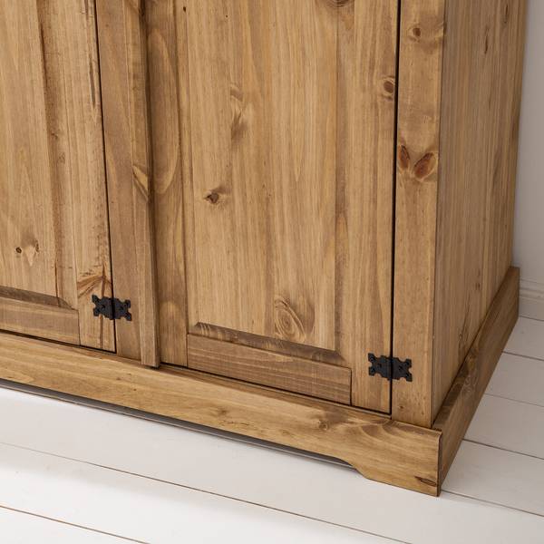 Armadio FINCA RUSTICA arrotondato Pino massello - Pino naturale - Larghezza: 149 cm