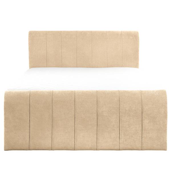 Boxspringbett Carieria Strukturstoff Asali: Beige - 160 x 200cm