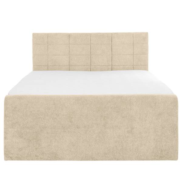 Letto boxspring Shakouzi - rettangolo Microfibra Sole: beige - 160 x 200cm