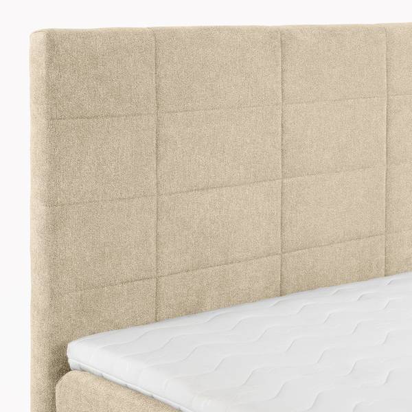 Letto boxspring Shakouzi - rettangolo Microfibra Sole: beige - 160 x 200cm