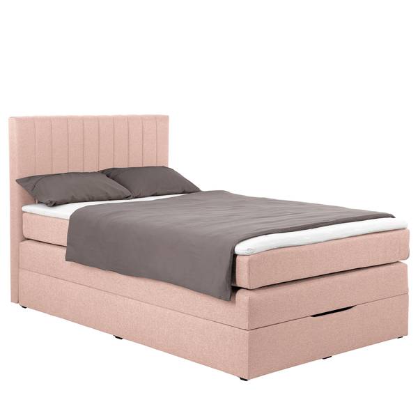 Lit boxspring Ghoripur - Type A Tissu Mavie: Rose - 90 x 200cm