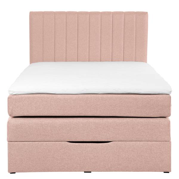 Lit boxspring Ghoripur - Type A Tissu Mavie: Rose - 90 x 200cm