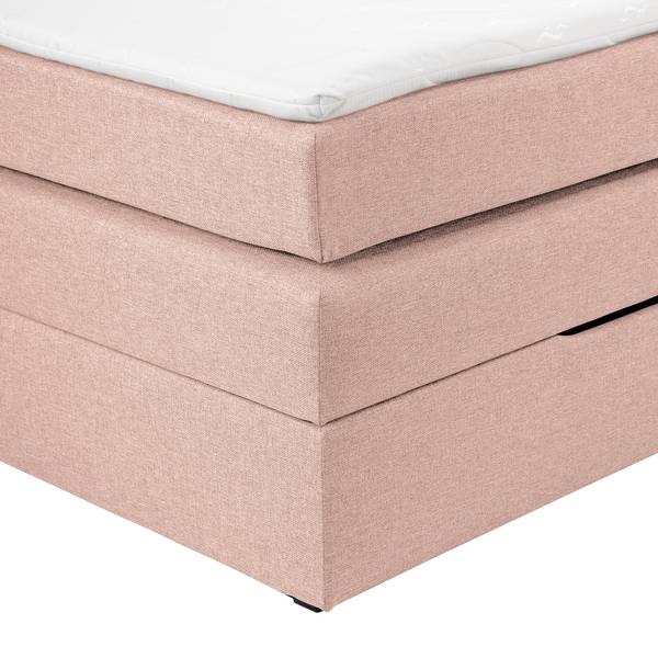 Lit boxspring Ghoripur - Type A Tissu Mavie: Rose - 90 x 200cm