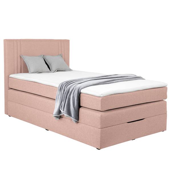 Boxspringbett Ghoripur - Typ B Webstoff Mavie: Rosa - 90 x 200cm