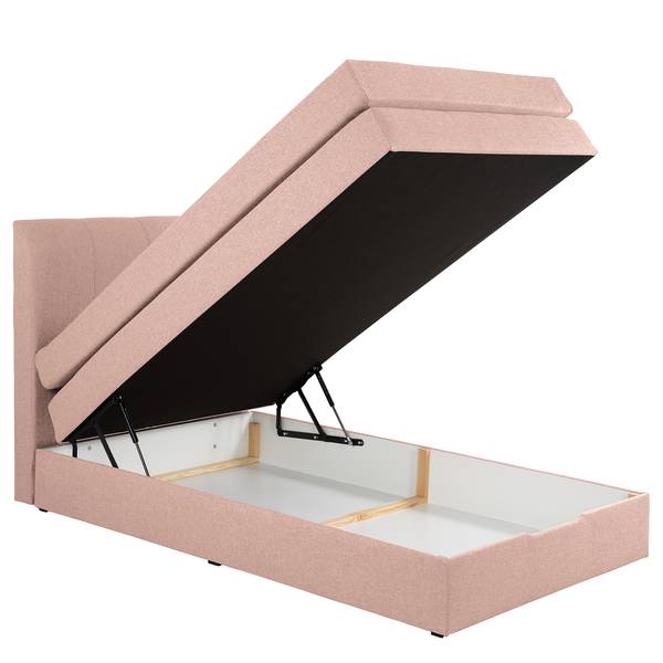 Letto boxspring Ghoripur - C Tessuto Mavie: rosa - 90 x 200cm
