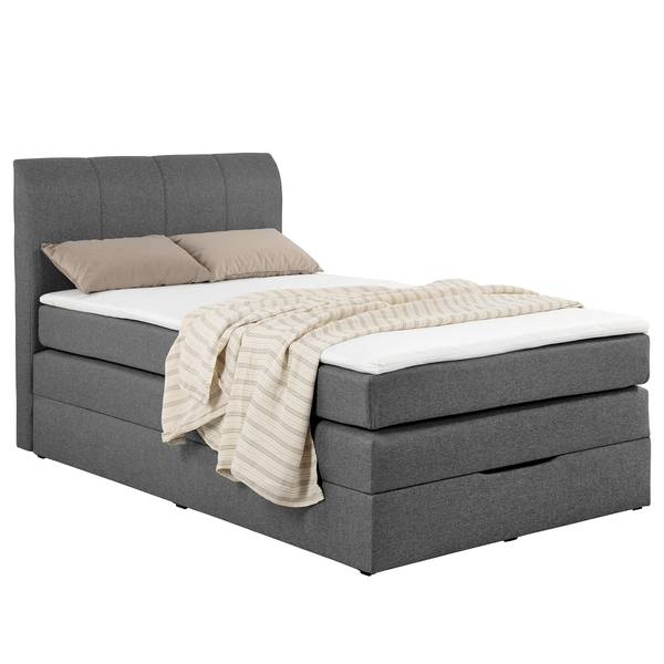 Boxspringbett Ghoripur - Typ C Webstoff Mavie: Basalt - 100 x 200cm