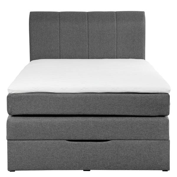 Boxspringbett Ghoripur - Typ C Webstoff Mavie: Basalt - 100 x 200cm