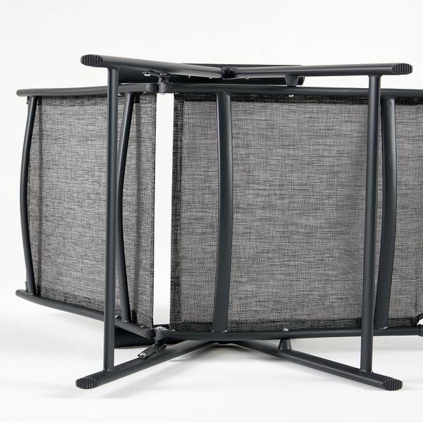 Gartenliege Lindy 2er-Set Aluminium / Textilene - Grau