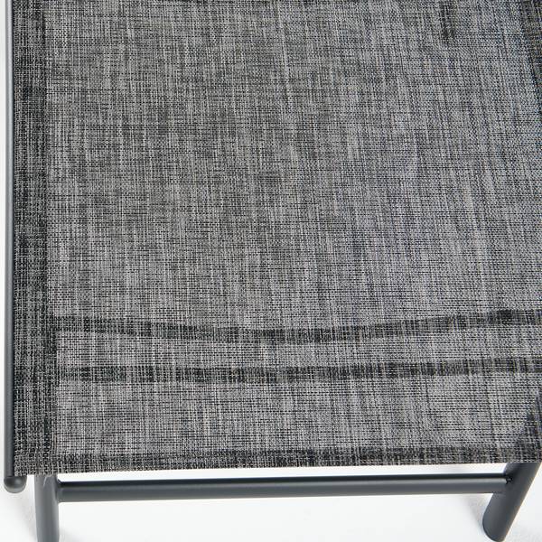 Gartenliege Lindy 2er-Set Aluminium / Textilene - Grau