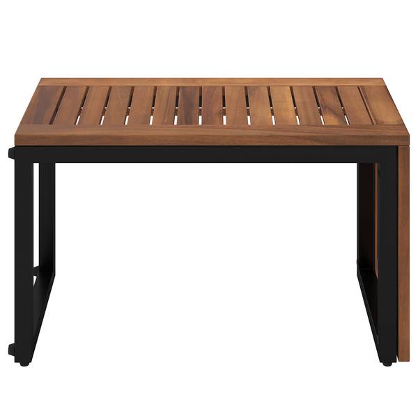 Loungeset Sorina 3-teilig Akazie massiv / Webstoff - Grau