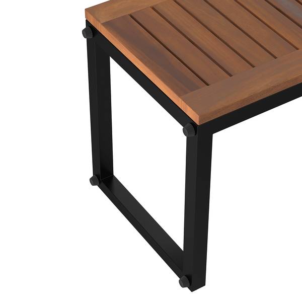 Loungeset Sorina 3-teilig Akazie massiv / Webstoff - Grau