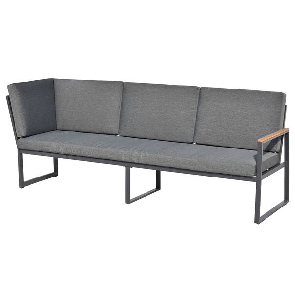 Ensemble repas-salon Orya 5 pièces Acier / Tissu - Gris