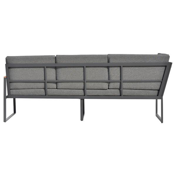Ensemble repas-salon Orya 5 pièces Acier / Tissu - Gris