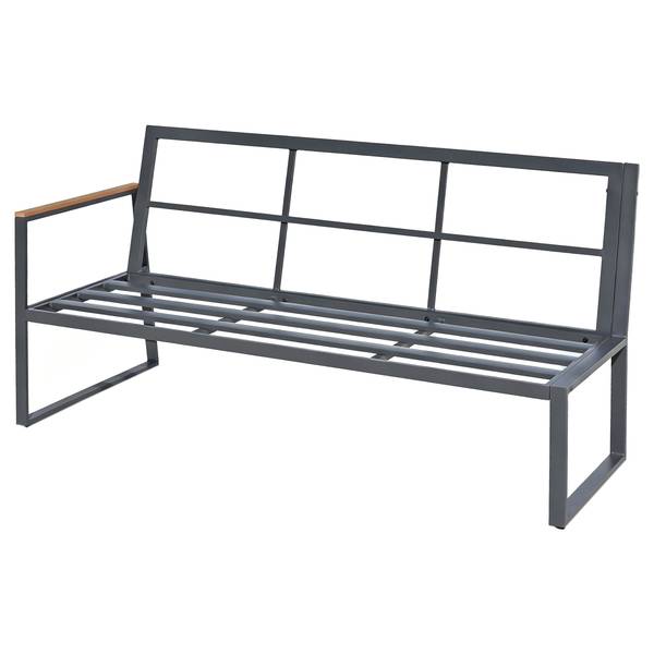 Ensemble repas-salon Orya 5 pièces Acier / Tissu - Gris