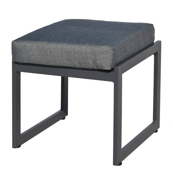 Ensemble repas-salon Orya 5 pièces Acier / Tissu - Gris