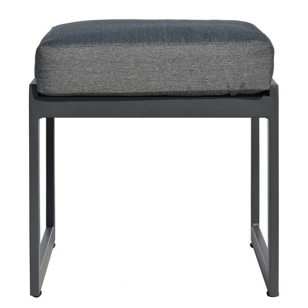 Ensemble repas-salon Orya 5 pièces Acier / Tissu - Gris