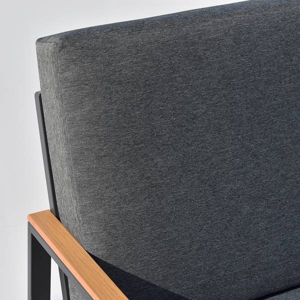 Ensemble repas-salon Orya 5 pièces Acier / Tissu - Gris