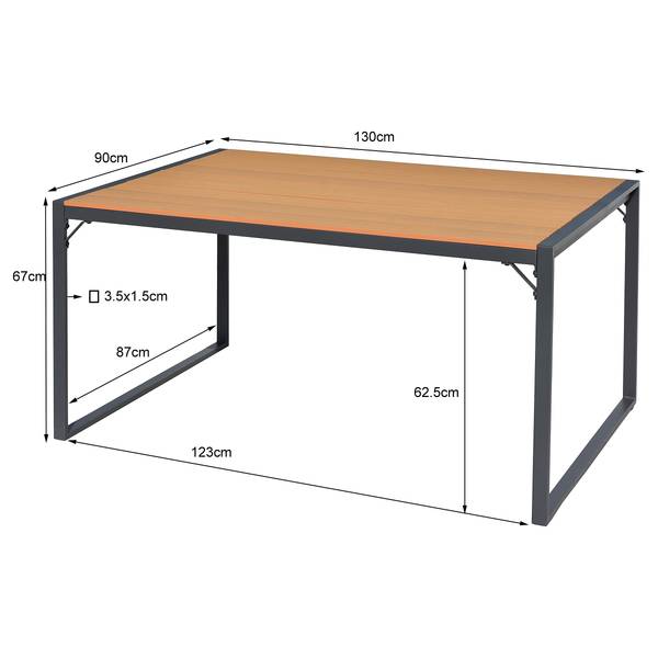 Ensemble repas-salon Orya 5 pièces Acier / Tissu - Gris