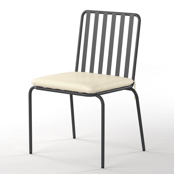 Tuinstoel Kuna set van 2 staal - antracietkleurig