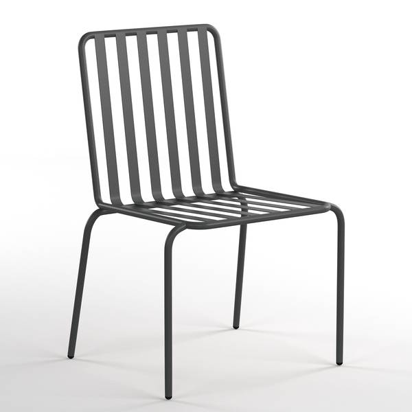 Tuinstoel Kuna set van 2 staal - antracietkleurig