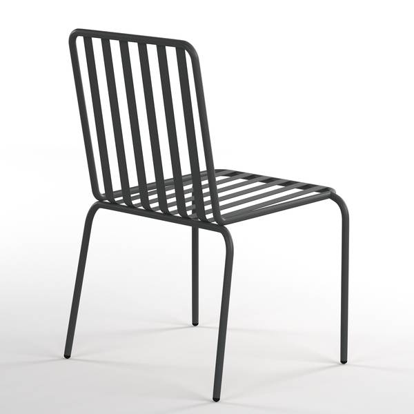 Tuinstoel Kuna set van 2 staal - antracietkleurig