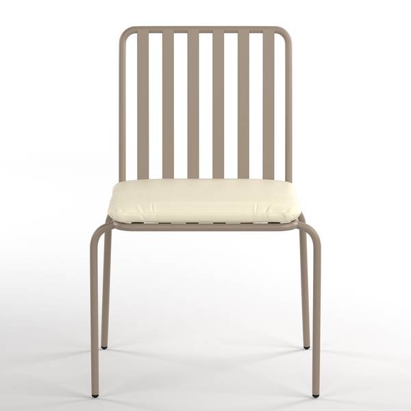 Gartenstuhl Kuna 2er-Set Stahl - Taupe