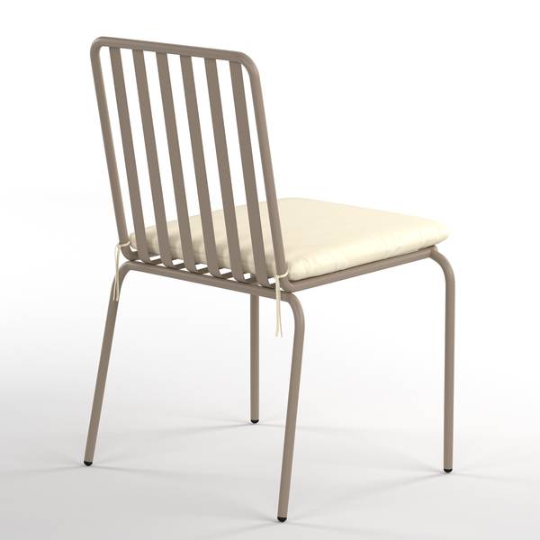 Gartenstuhl Kuna 2er-Set Stahl - Taupe