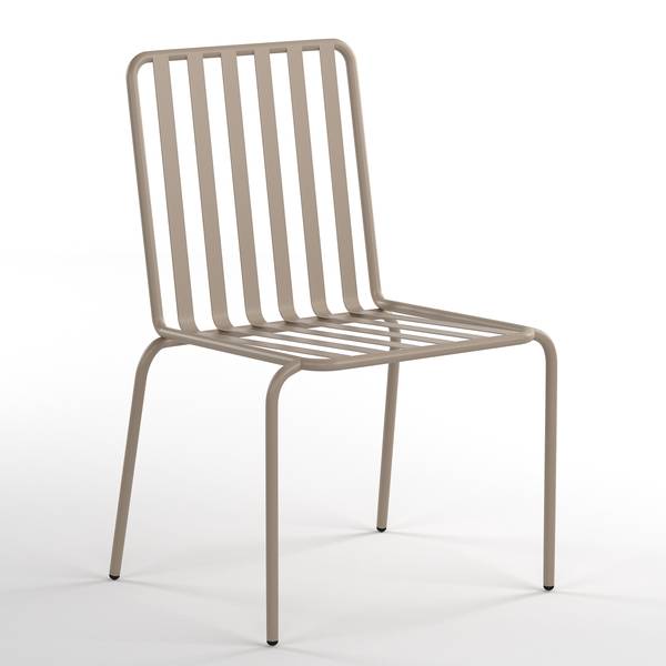 Gartenstuhl Kuna 2er-Set Stahl - Taupe