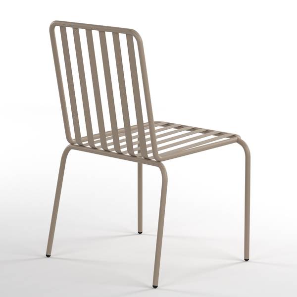 Gartenstuhl Kuna 2er-Set Stahl - Taupe