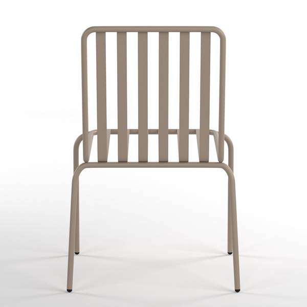 Gartenstuhl Kuna 2er-Set Stahl - Taupe