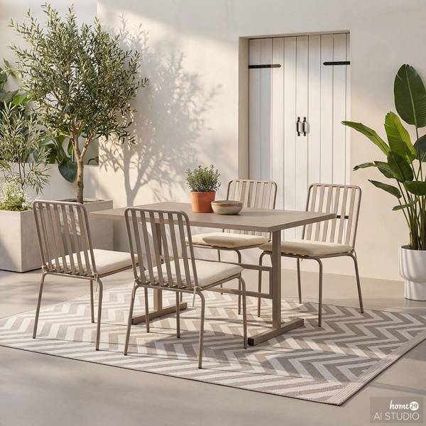 Gartenstuhl Kuna 2er-Set Stahl - Taupe