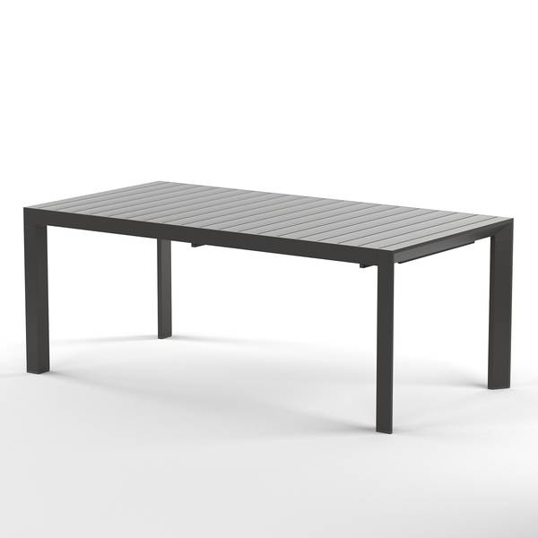 Ausziehbarer Gartentisch Yuvo Aluminium - Anthrazit