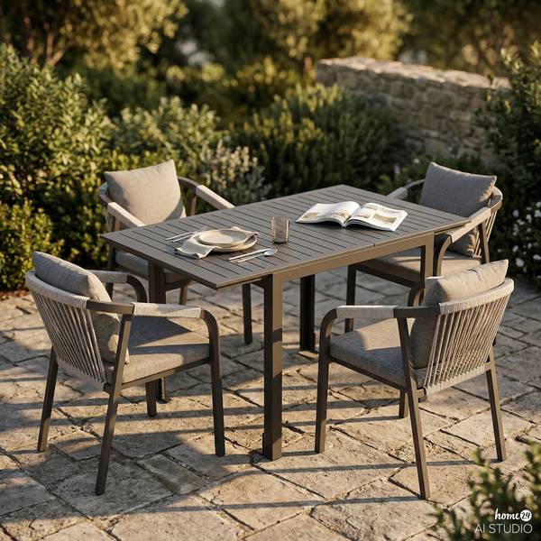 Tavolo a ribalta Livo Alluminio - Grigio