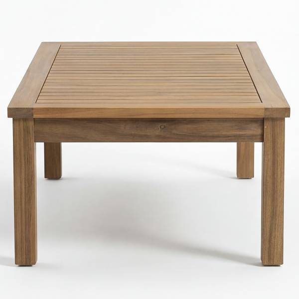 Loungeset Solano 4-teilig Akazie massiv / Webstoff - Akazie Braun / Beige