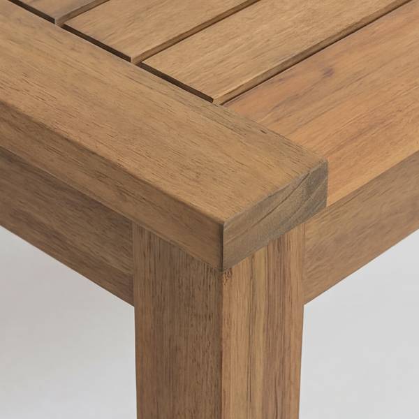 Loungeset Solano 4-teilig Akazie massiv / Webstoff - Akazie Braun / Beige