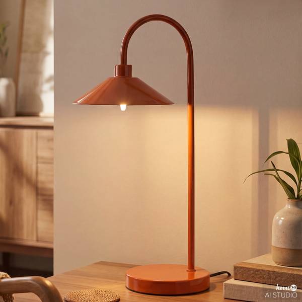 Lampada da tavolo CORUS Ferro - 1 punto luce - Marrone ruggine