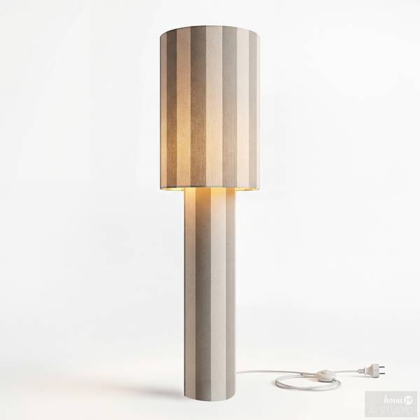 Stehleuchte NUVIO Eisen / Textil - 1-flammig - Beige