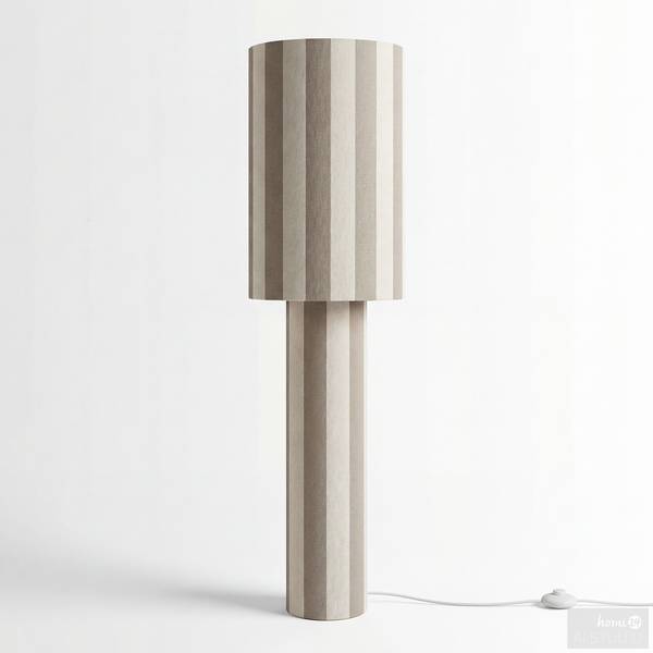Stehleuchte NUVIO Eisen / Textil - 1-flammig - Beige