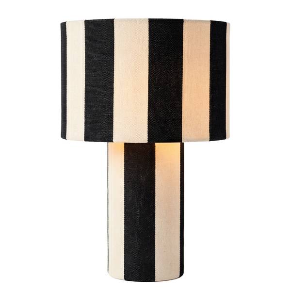 Lampada da tavolo NUVIO Ferro / Tessuto - 1 punto luce - Nero
