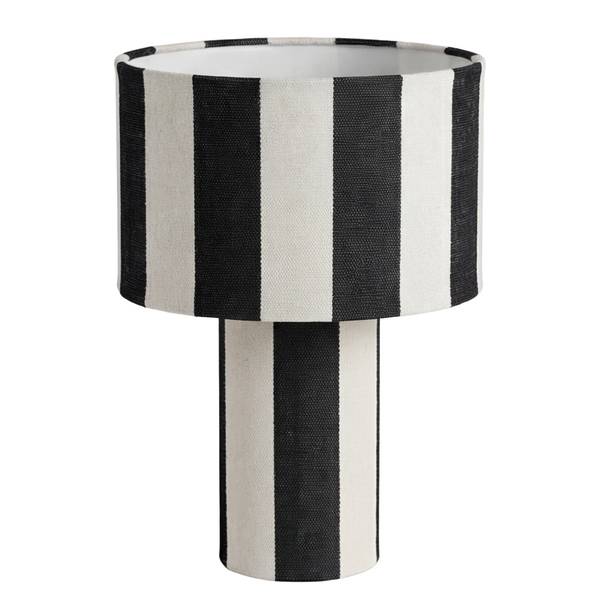 Lampada da tavolo NUVIO Ferro / Tessuto - 1 punto luce - Nero