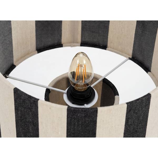 Lampada da tavolo NUVIO Ferro / Tessuto - 1 punto luce - Nero