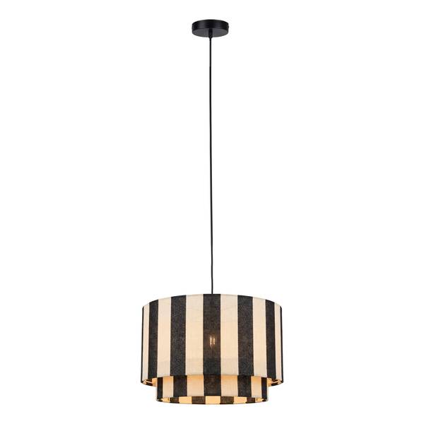 Suspension SELEN Fer / Textile - 1 flamme - Noir