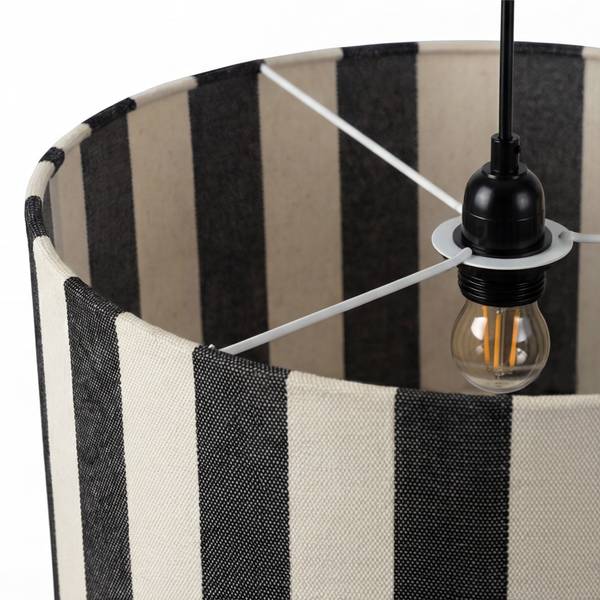 Suspension SELEN Fer / Textile - 1 flamme - Noir