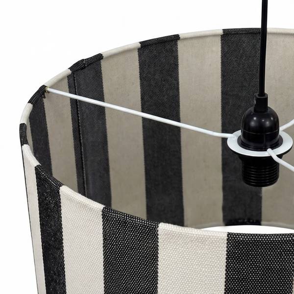 Suspension SELEN Fer / Textile - 1 flamme - Noir