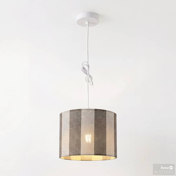 Lampada a sospensione LIRUM Ferro / Tessuto - 1 punto luce - Talpa