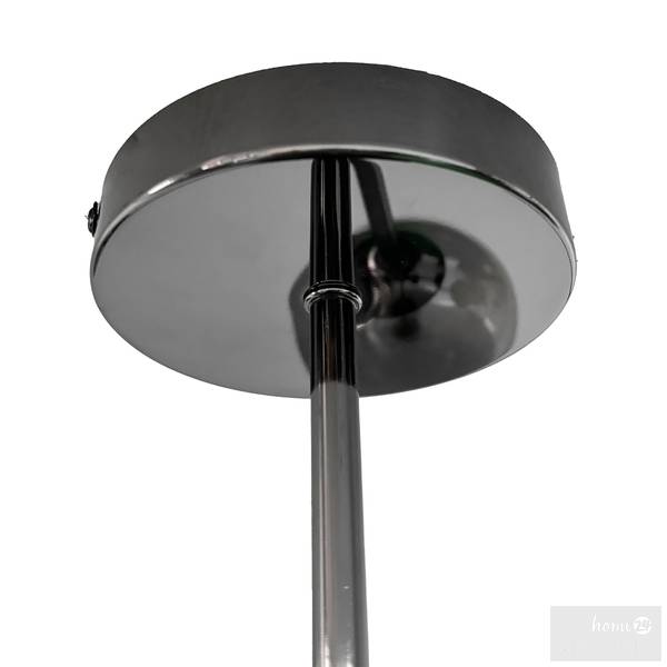 Deckenleuchte ILUMO Rauchglas / Eisen - 5-flammig - Grau / Schwarz