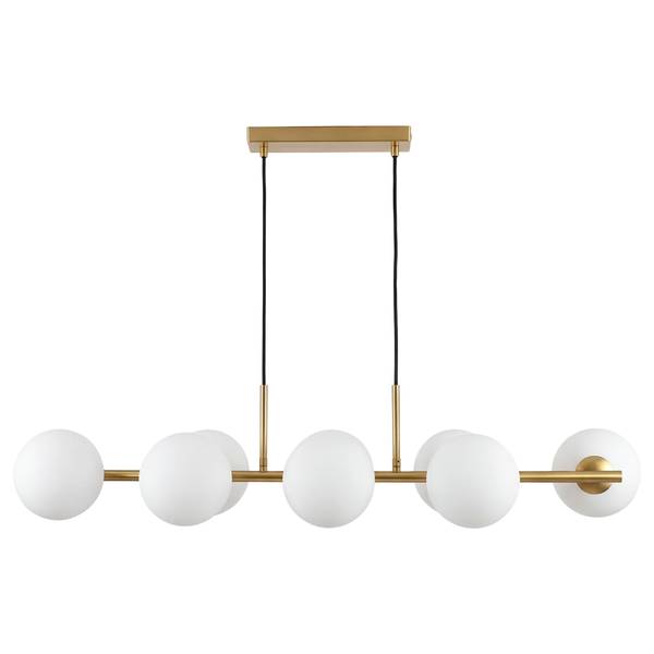 Plafonnier GLINTO Verre opale / Fer - 8 flammes